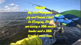 I lost 13 pompano jigs and 20 plus teasers but managed to catch two keepers